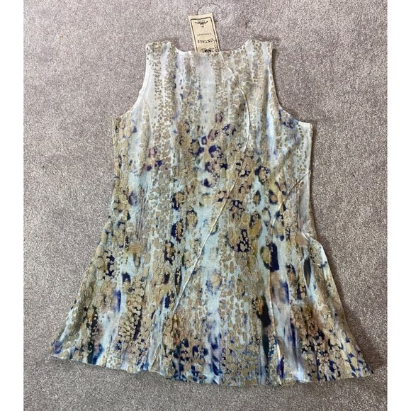Vintage Concept Sleeveless Flowy Animal Print Top Medium - Picture 2 of 9